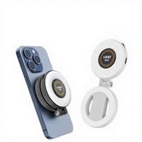 Lumière d'appoint LED magnétique pour téléphone portable, rechargeable, 3 modes, température de couleur réglable, mini, pliable, 3 pouces