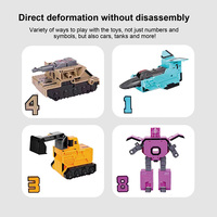 10 Uds número educativo Robot bloques de matemáticas Robot juguetes matemáticos números transformadores Bots juguetes para niños