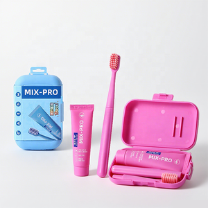 Ensemble <span class=keywords><strong>de</strong></span> <span class=keywords><strong>brosse</strong></span> <span class=keywords><strong>à</strong></span> dents et <span class=keywords><strong>de</strong></span> <span class=keywords><strong>dentifrice</strong></span> <span class=keywords><strong>de</strong></span> <span class=keywords><strong>voyage</strong></span> portable RTS <span class=keywords><strong>avec</strong></span> manche pliable et poils doux pour adultes - Product Image 2