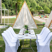 Table pliante en plastique robuste et moderne pour 10 personnes, idéale pour les événements extérieurs, mariages, réceptions, entrées et villas