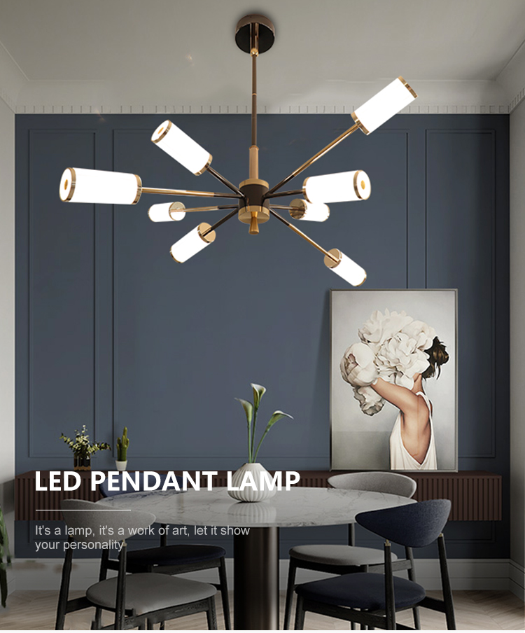 Modern Style Decoration Living Room 60W 80W 120W Modern Gold LED Chandelier Lamp