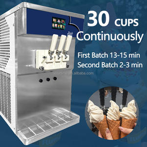 Yourtime 30L/H Countertop Commercial 8 Programs Soft Ice Cream Machine Frozen Yogurt ETL CE Frozen Drinks Combo Machine Deposit - Product Image 3