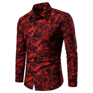 Nouvelle Arrivée 2025 – Chemise Décontractée Homme à Manches Longues Imprimé Géométrique Coupe Slim Style Hip <span class=keywords><strong>Hop</strong></span> 100% Coton pour Soirées et Usage Quotidien - Product Image 2
