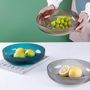 Assiette jetable écologique en verre, trois couleurs, motif fruits simples, style chinois, pour collations et repas quotidiens, cuisine sèche - Product Image 1