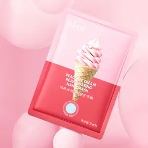 Crème glacée hydratante et adoucissante à l'huile de pêche rose, 1 pièce, soin pour les mains, lait Nicotinamide, blanchissant, exfoliant