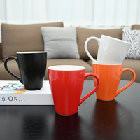 Tasse en céramique de haute qualité, 12 oz/350 ml, personnalisable avec logo, en porcelaine faite à la main, forme poire, sans BPA, compatible lave-vaisselle et micro-ondes