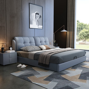Appartement Chambre à coucher <span class=keywords><strong>Lit</strong></span> double moderne simple Tête <span class=keywords><strong>de</strong></span> <span class=keywords><strong>lit</strong></span> Ensemble <span class=keywords><strong>de</strong></span> <span class=keywords><strong>lit</strong></span> Mobilier <span class=keywords><strong>Lit</strong></span> <span class=keywords><strong>de</strong></span> jour Conceptions d'intérieur Photos - Product Image 1