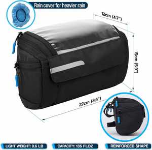 Bolsa de manillar de bicicleta impermeable y soporte de teléfono móvil bolsa de manillar de montaña - Product Image 2