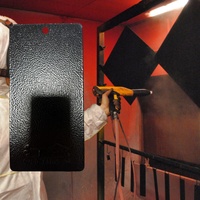 Revêtement en poudre thermodurcissable noir anti-rayures à finition froissée, directement de l'usine, pour surfaces marines et métalliques