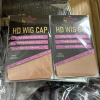 Bonnets de perruque HD en gros ultra-extensibles pour la confection de perruques, flexibles pour tressage et crochet, lot de 2