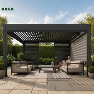 Pergole Bioclimatiche <span class=keywords><strong>in</strong></span> Alluminio di Lusso Personalizzate con Tetto a Lamelle, Gazebo da Esterno, Tenda da Giardino, Arredamento per Casa e Giardino - Product Image 3