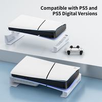 Support de charge horizontal AOLION AL-P5382/AL-P5386 pour PS5 Slim, base plate en ABS, hub USB 4 ports pour accessoires édition numérique