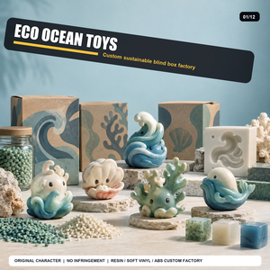 Figuras de Animales Marinos de Vinilo Suave Personalizadas, Ballena, Tortuga, Pulpo, Juguetes de Diseño, Caja Sorpresa Coleccionable, Fabricante OEM - Product Image 1