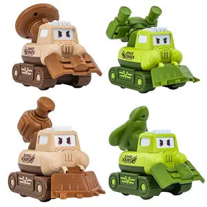 Meninos pequenos brinquedos outros veículos jogo carro ônibus brinquedos Cartoon Espaço Militar Imprensa E Ir diecast brinquedos para crianças