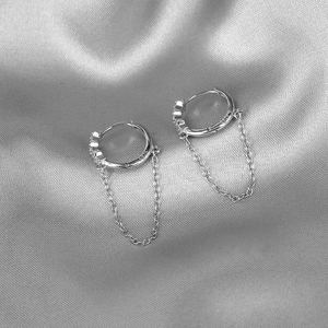 Pendientes de Aro con Cadena y Borlas de Estrella ROXI, Pendientes de Doble Cadena para Niñas - Product Image 4