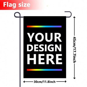 Drapeaux de jardin en tissu double face 12x18 pouces, personnalisables, anti-plis, pour extérieur, design DIY, vente en gros, prix usine chinois - Product Image 2