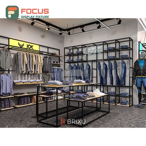 Étagères murales métalliques de haute qualité pour boutique, solution complète pour magasin de vêtements - Product Image 6