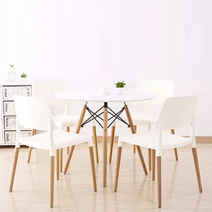 现代设计师木制家具白色厨房桌椅