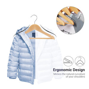 Jolis cintres en bois pour enfants, antidérapants, pour pantalons, costume, manteau, Logo personnalisé, vente en gros - Product Image 3