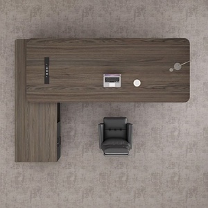 Escritorio Ejecutivo Moderno y Sencillo con Estructura <span class=keywords><strong>de</strong></span> Hierro y Tablero Artificial, Combinación <span class=keywords><strong>de</strong></span> Silla y Escritorio para Gerente o Supervisor - Product Image 4