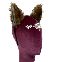 Costumes de cosplay d'Halloween personnalisés, oreilles de chat mignonnes en peluche, oreilles de renard, accessoires de fête costumée pour adultes unisexes, bandeau animal