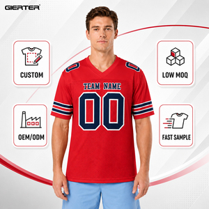 Maillots de football américain unisexes personnalisés OEM ODM avec impression de logo et de numéro pour les clubs, les écoles et les événements - Product Image 1