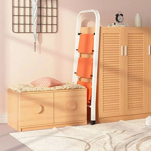 Escalera plegable de tubo cuadrado de hierro <span class=keywords><strong>Lidl</strong></span> de acero Escalera de aluminio Escalón plegable Altura ajustable Manija de escalera plegable compacta - Product Image 6