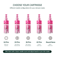 Cartouche de micro-aiguilles en acier transparente, écologique et jetable pour maquillage permanent et traitement de la peau