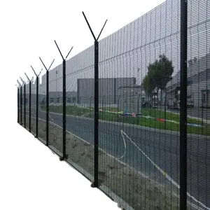 high security clearvu invisible wall powder coated 358 anti climb fence