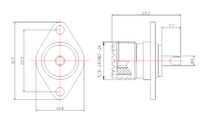 Argent RF câble Coaxial Jack connecteur UHF femelle SO239 Rf connecteur à sertir 2 trous/4 trous bride connecteur panneau montage câble