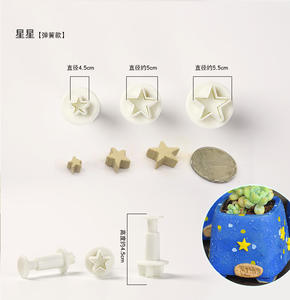 เครื่องมือเครื่องปั้นดินเผาดอกไม้ดินโพลิเมอร์พิมพ์ลายพลาสติกแบบสปริงทำมือสำหรับเด็กแม่พิมพ์ศูนย์รวม33ชิ้น - Product Image 4