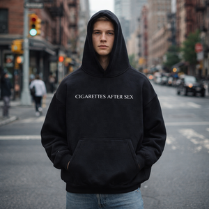 Sudadera con Capucha Negra Personalizable para Hombre, Diseño Gráfico 'The World Turned Upside Down', Bolsillo Canguro Extra Grande, Estilo Casual Urbano - Product Image 2