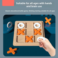 Juego de ajedrez Xo, juguetes intelectuales, rompecabezas de madera, tablero de Tic Tac Toe, juegos de memoria, juguetes de inteligencia para niños