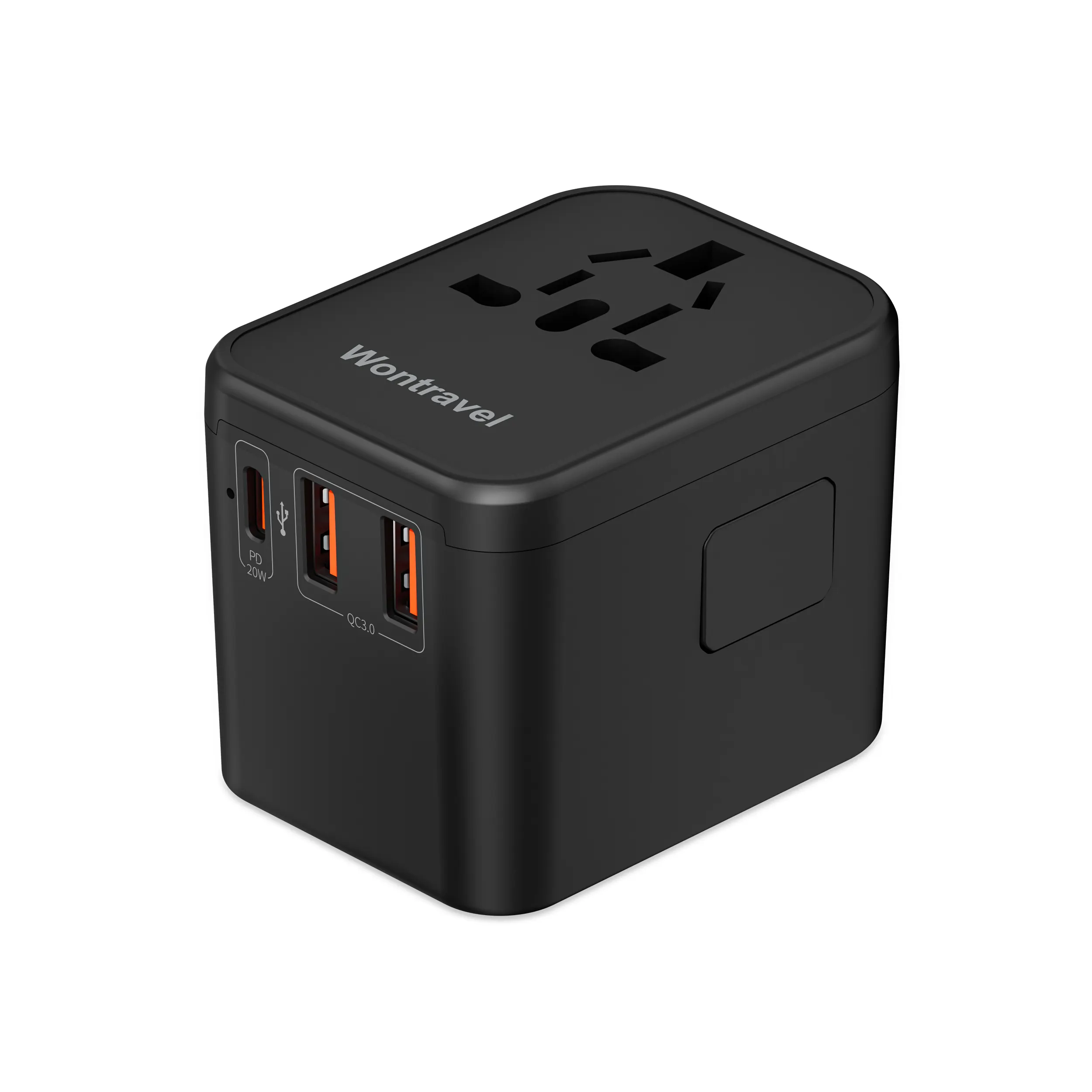 Wontravel Venta caliente EU AUS UK US Plugs Adaptador de viaje mundial Enchufe universal Enchufe mundial Teléfono Multi cargador