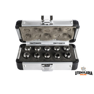 Juego de pinzas rígidas ER08 LTF en caja metálica, 1-5mm - Product Image 1