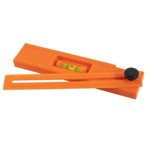 Mr Drill Orange Multi Functional Angle Ruler 165mm Plastic <b>Level</b> Gauge With Bubble <b>Level</b> For Precision Measuring - Product Image 1
