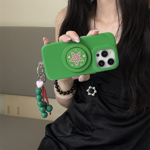 Hàn Quốc Sao Sáng Tạo Cho 17pro Max Từ Ice Skin <span class=keywords><strong>TPU</strong></span> Điện Thoại Trường Hợp Đối Với Apple Cho iPhone 16 15 14 Phụ Nữ Bao Gồm Grip Bracket - Product Image 4