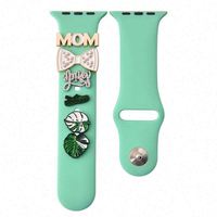 Nouvelle fête des mères breloques de bracelet de montre en métal breloques de créateur bling pour décoration de bracelet de montre Iwatch