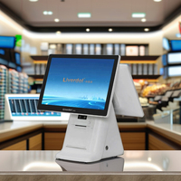 Système de point de vente tout-en-un Windows en gros avec écran LED capacitif de 15,6 pouces et imprimante thermique 58 mm/80 mm