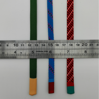 Cordon plat de tirage écologique enduit de 6mm avec extrémité en silicone pour sacs et vêtements