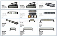Barres lumineuses de rampe de visière de voiture à double rangée de 22 pouces, barres lumineuses tout-terrain pour camion, 120w