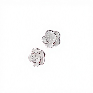 Joyería de moda vintage, pendientes de plata de ley 925 con forma de flor para mujer, joyería fina hecha a mano para compromiso y boda - Product Image 3