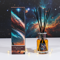 Diffuseur à roseaux personnalisé 100 ml – Bouteille en verre, huile essentielle, parfum d'ambiance longue durée, sans alcool, aromathérapie, désodorisant