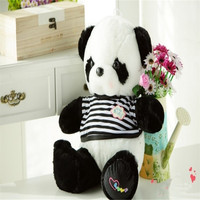 Boneka Panda Lucu Bergaris Hitam & Putih ZONOBLE - Hadiah Valentine Kustom Pabrik untuk Anak-Anak & Remaja