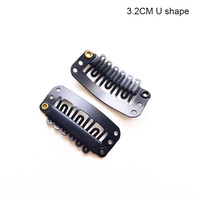 Clips en forme de U en acier inoxydable, pinces à cheveux, épingles à pression en métal, bricolage, 2.3cm 2.8cm 3.2cm, 10 pièces