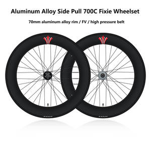 Set Roda Sepeda Aluminium Alloy 700c 70mm, Velg Sepeda Dead Flying Track, Sepeda <span class=keywords><strong>Fixie</strong></span>, Roda Depan Belakang, Wheelset Sepeda 1 Speed - Product Image 2