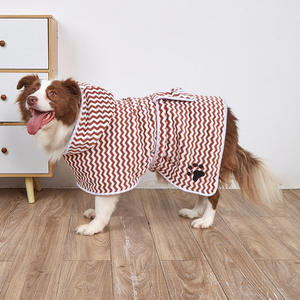 Jubah Mandi untuk Anjing Kecil Sedang Besar, Handuk Mandi Tebal dari Kain Coral Fleece yang Menyerap Air, Pakaian Jubah Mandi untuk Anjing - Product Image 2