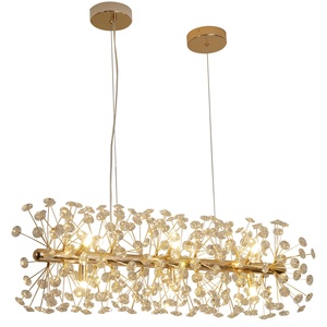 Suspension moderne en cristal de pissenlit salon salle à manger lumière escalier duplex lustre art déco - Product Image 1