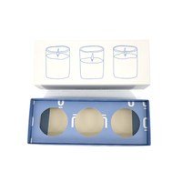 Boîtes cadeaux personnalisées de luxe en papier rigide pour bougies en verre, recyclables, vides, boîte en 2 pièces avec base et couvercle, boîte à bougies parfumées