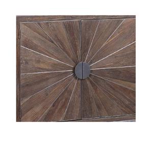 ตู้ไซด์บอร์ดไม้เนื้อแข็งทันสมัย 2 ประตู สไตล์จีน พร้อมฐานเหล็ก - Product Image 3